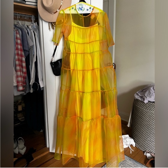 STAUD Hyacinth Organza Maxi Dress, Sz M - Picture 3 of 3